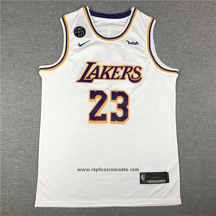 Camiseta Los Angeles Lakers Lebron James #23 Association 2020 Final Bound Blanco